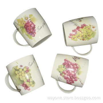 Fine China Mug in Fruit Design, Available in 12oz Volume, Measures 8.3 x 9.5cm